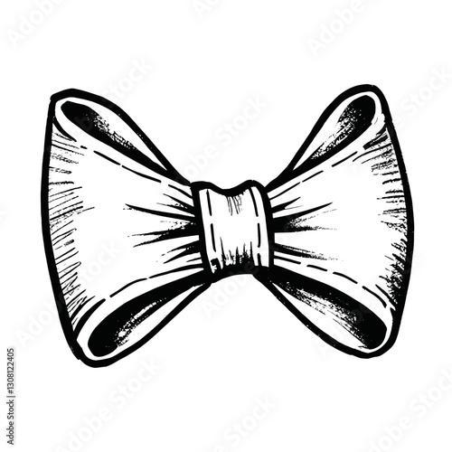 Hand drawn doodle individual bow accessories accessory tie vector