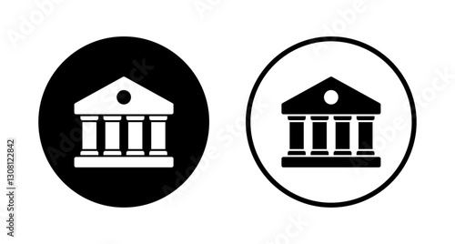 Bank icon logo design. Bank sign and symbol, museum, university