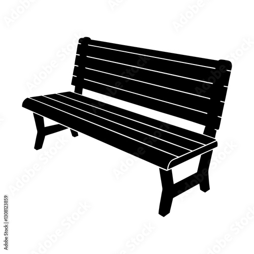 Bench silhouette vector