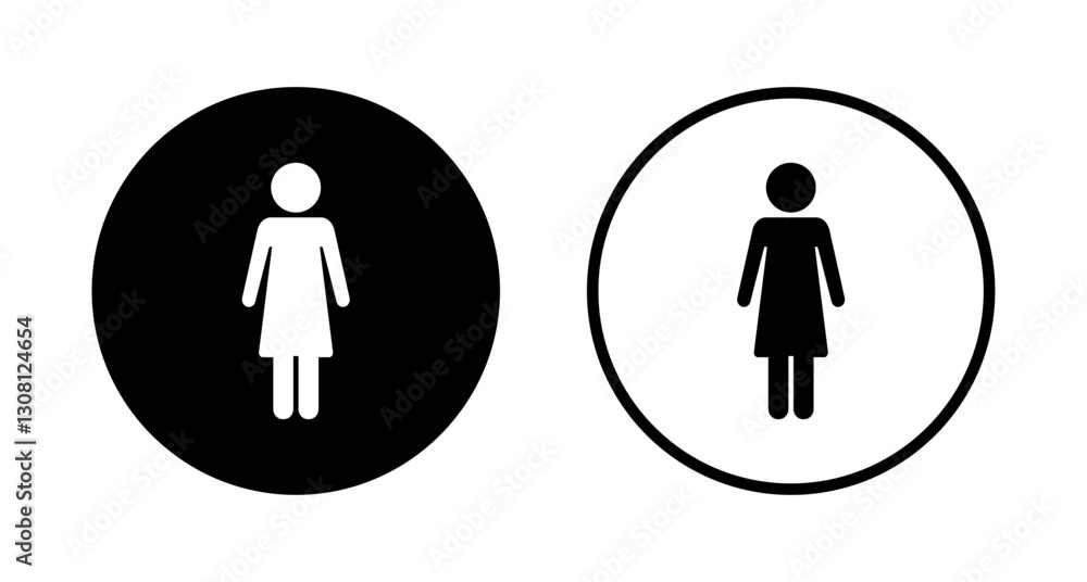 Female icon logo design. woman sign and symbol Female icon logo design. woman sign and symbol