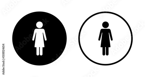 Female icon logo design. woman sign and symbol