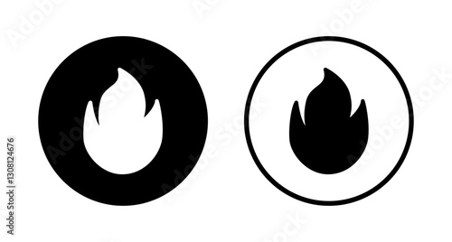 Fire icon logo design. fire sign and symbol