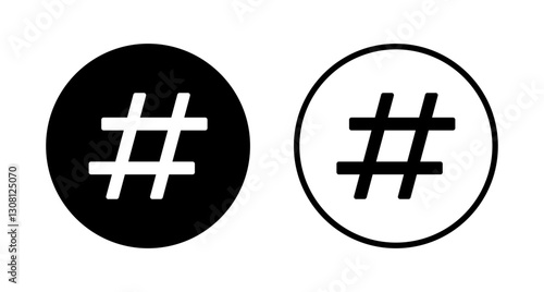 Hashtag icon logo design. hashtag sign and symbol