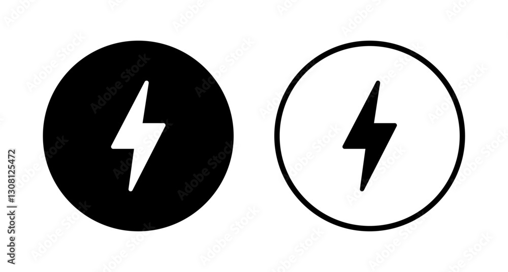 Lightning icon logo design. electric sign and symbol. power icon. energy sign Lightning icon logo design. electric sign and symbol. power icon. energy sign