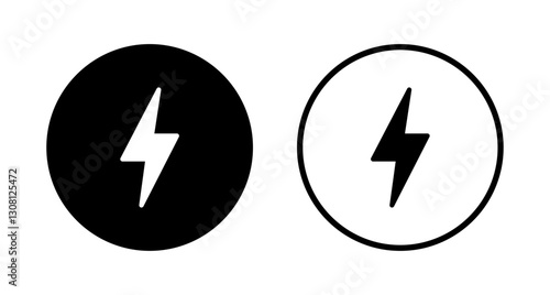 Lightning icon logo design. electric sign and symbol. power icon. energy sign