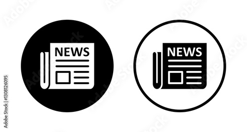 Newspaper icon logo design. news paper sign and symbolign