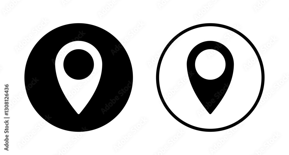 Pin icon logo design. Location sign and symbol. destination icon. map pin Pin icon logo design. Location sign and symbol. destination icon. map pin