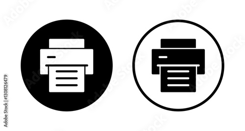 Print icon logo design. printer sign and symbol