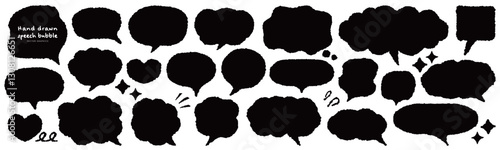 さまざまな形の吹き出し｜デザイン素材集