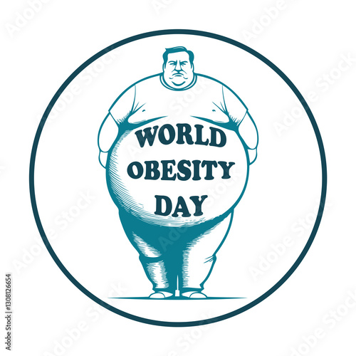 Sticker for World Obesity Day