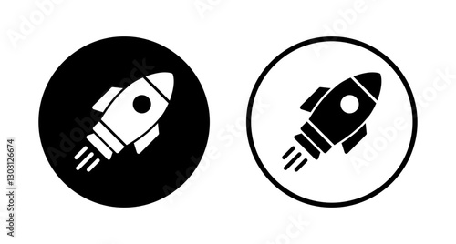 Rocket icon logo design. Startup sign and symbol. rocket launcher icon