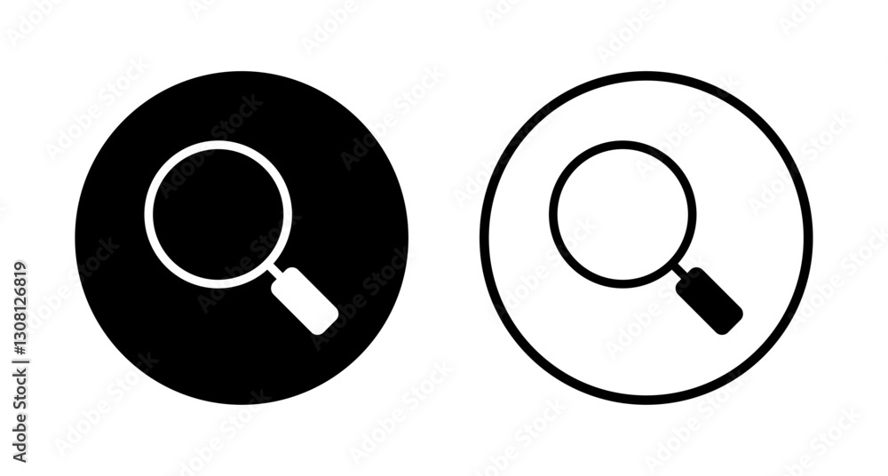 Search icon logo design. search magnifying glass sign and symbol Search icon logo design. search magnifying glass sign and symbol
