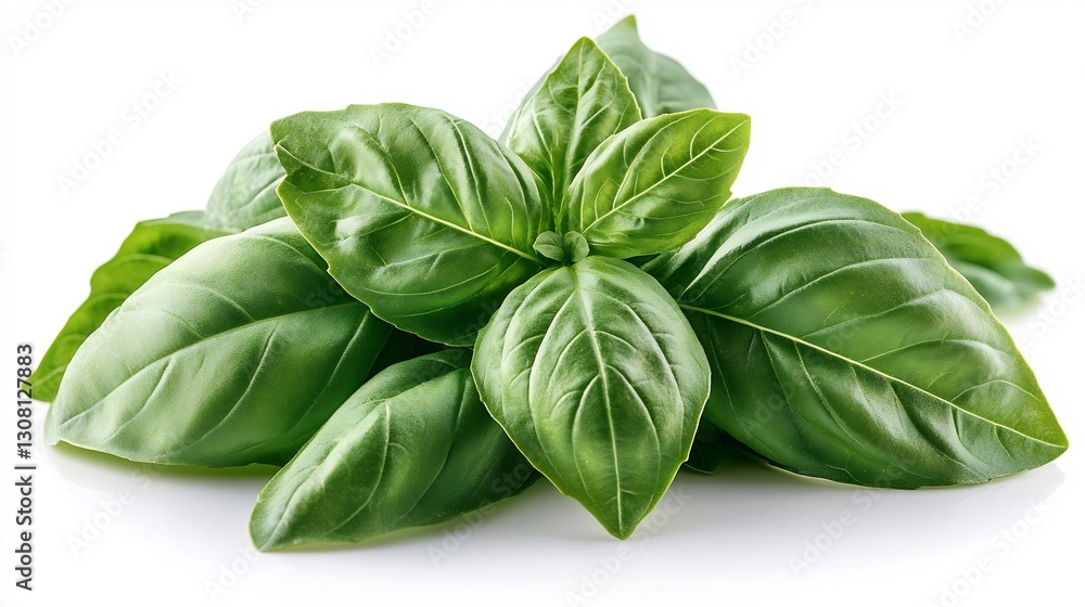 basil leaves isolated on white basil leaves isolated on white