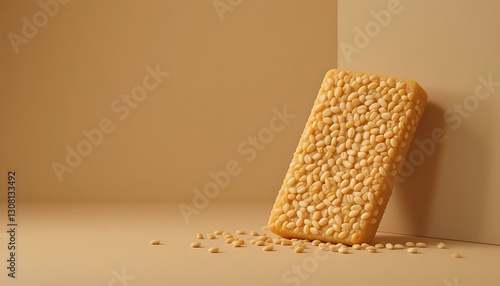 Delicious Sesame Seed Bar: Healthy Snack, Crunchy Texture, Sweet Taste photo