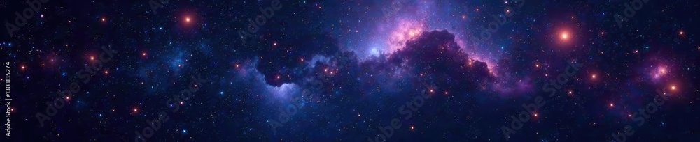Fototapeta premium Shining stars against a dark backdrop of space, shine, glow