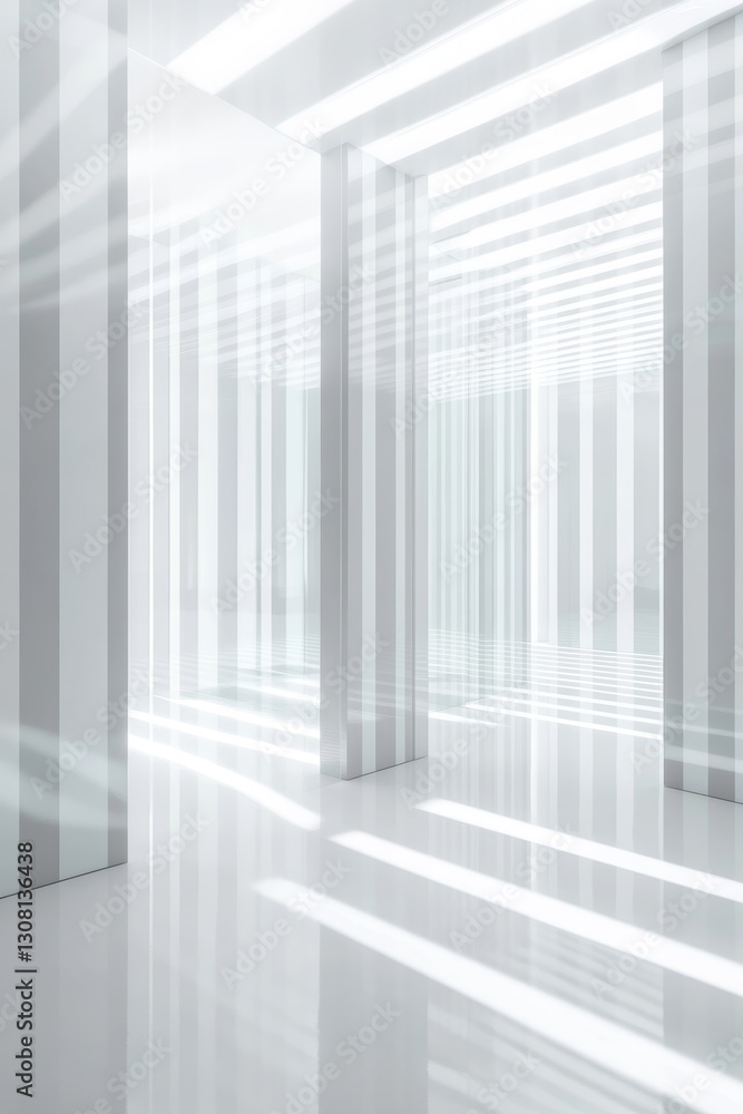 Abstract empty room with white walls and floor Abstract empty room with white walls and floor