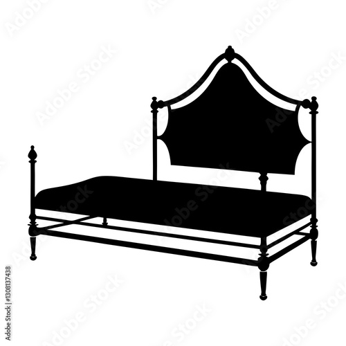 Daybed silhouette vector