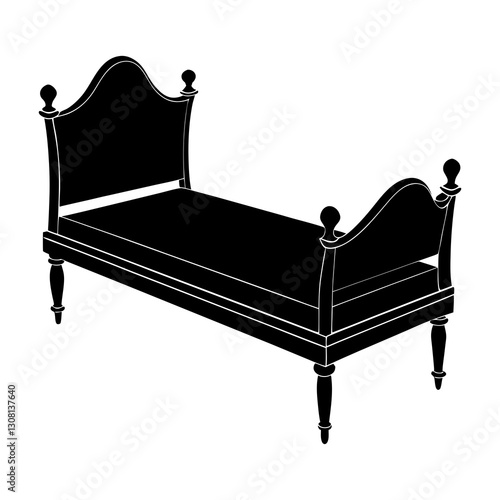 Daybed silhouette vector