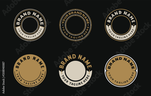 logo badge design template with the text editable for clothing, sport and apparel