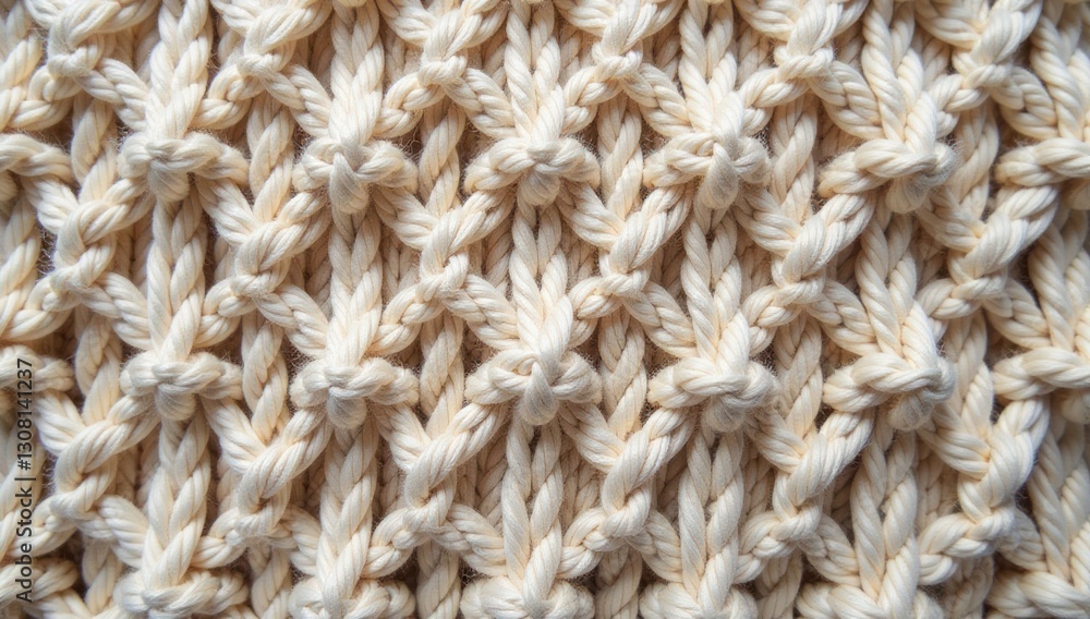 Light Beige Knitted Fabric Texture. Macro Wool Detail Light Beige Knitted Fabric Texture. Macro Wool Detail