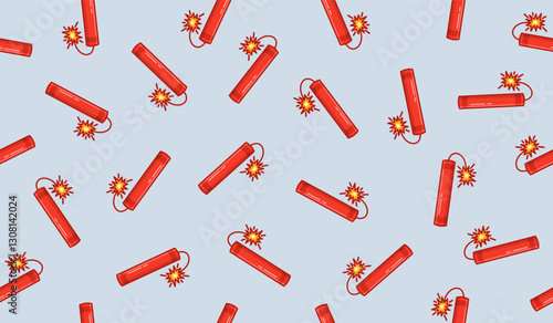 Cute dynamite pattern background vector design