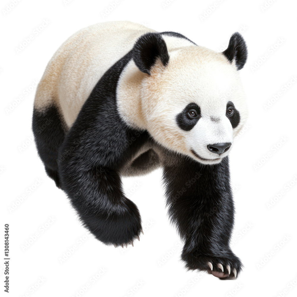 Fototapeta premium Panda Bear isolated on white or transparent background 