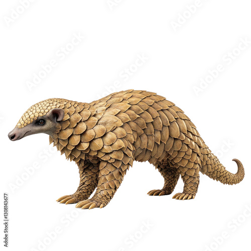 Pangolin isolated on white or transparent background  photo