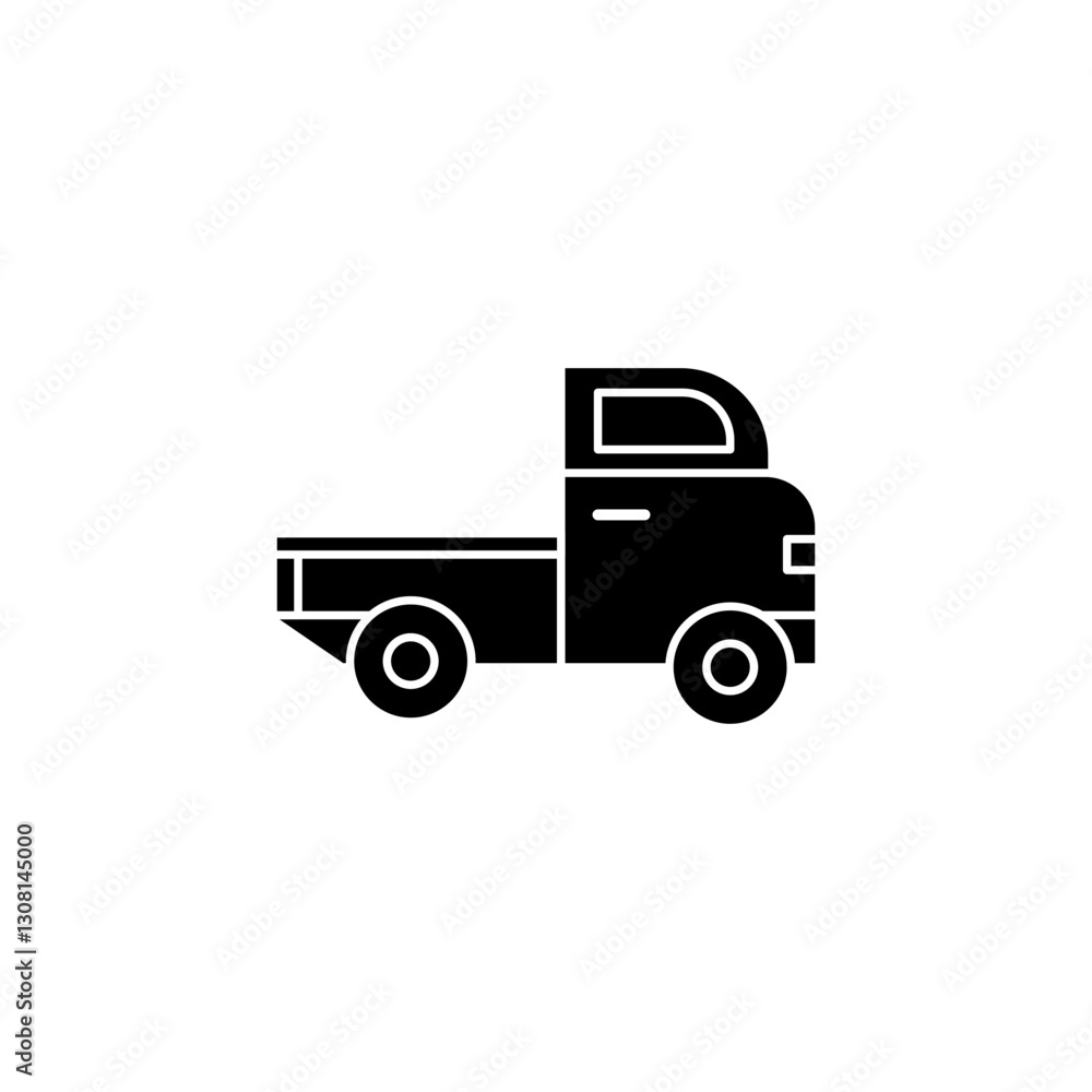 pick up car glyph icon pick up car glyph icon