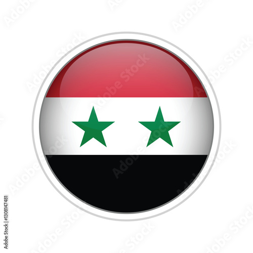 Syria Flag Sphere Vector