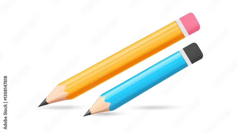 Pencil and eraser icons merging into a single digital edit tool, symbolizing revision Pencil and eraser icons merging into a single digital edit tool, symbolizing revision