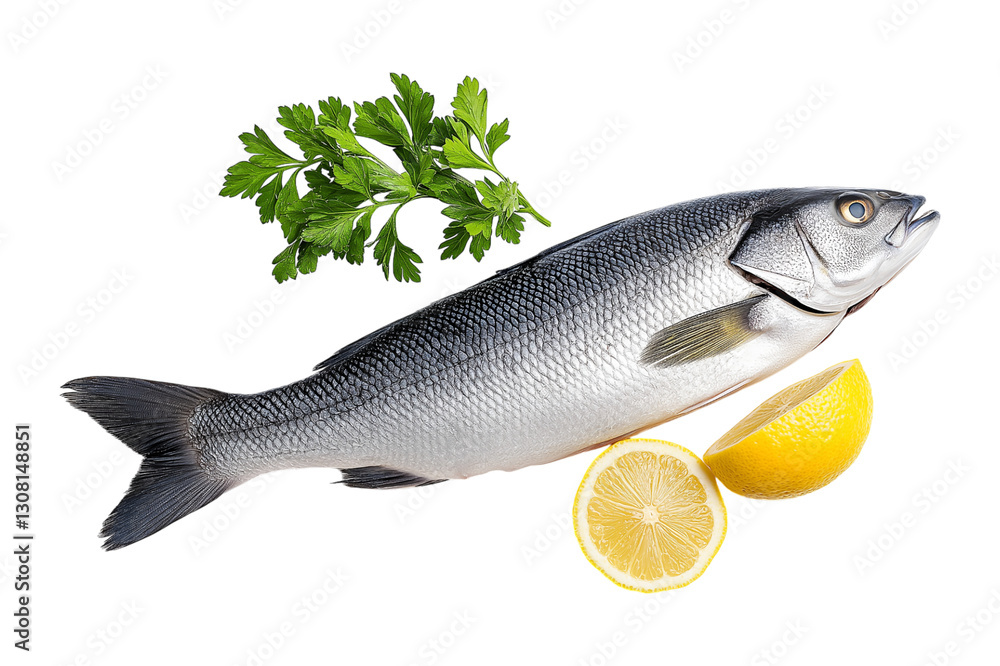 fresh fish isolated on white