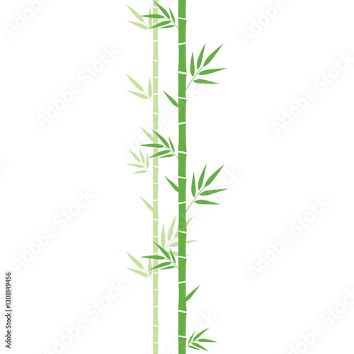 Bamboo Plant Flat Illustration