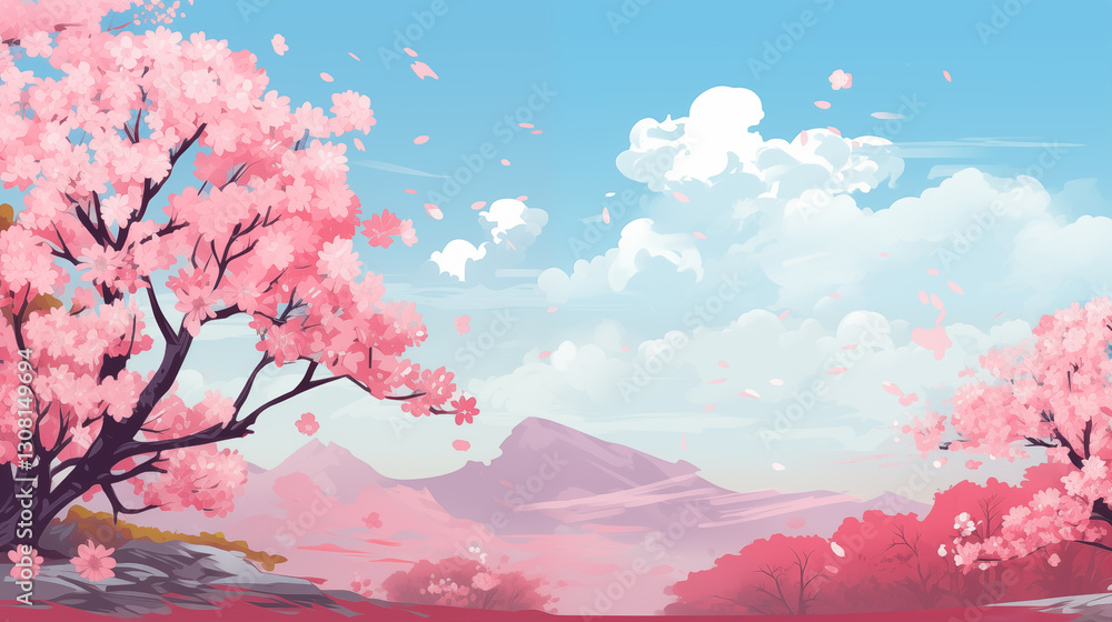 Fototapeta premium Floral design and pastel color palette on tiffany background