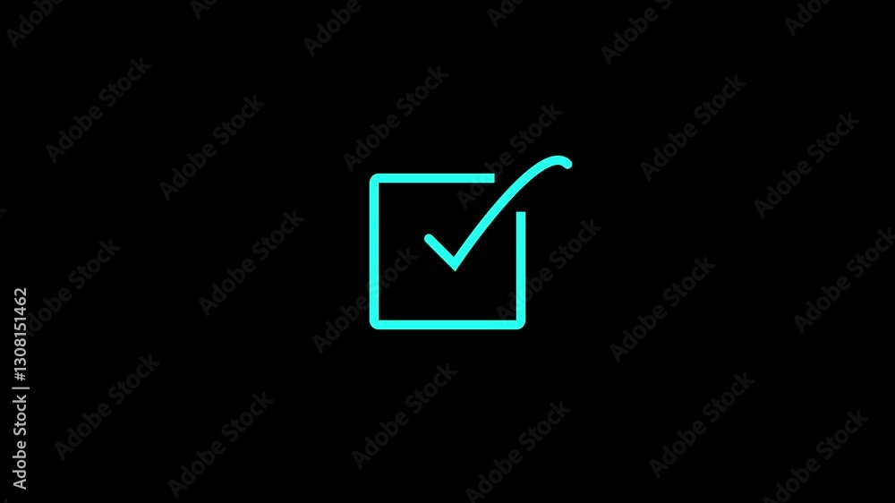 Check mark animation icon. Check mark animation icon.