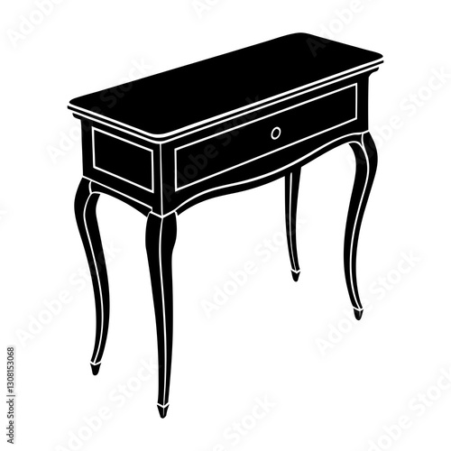 Console Table silhouette vector
