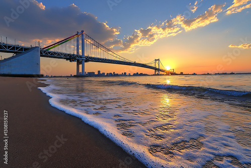  tokyo sunset artificial beach