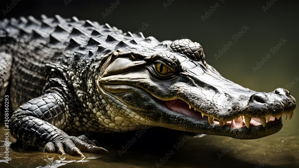 Fototapeta premium Alligator in isolated background