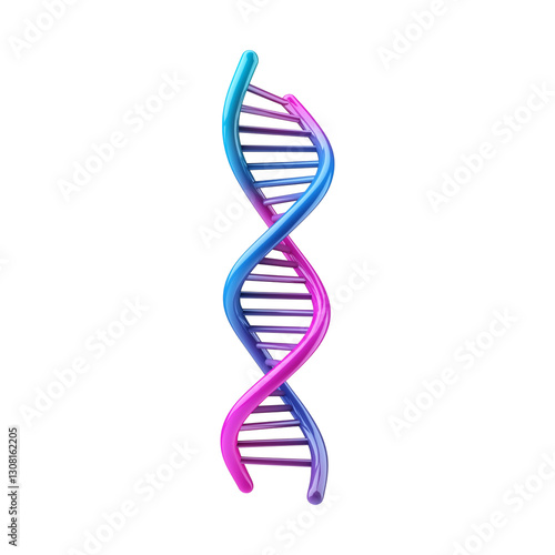 dna strand on white background
