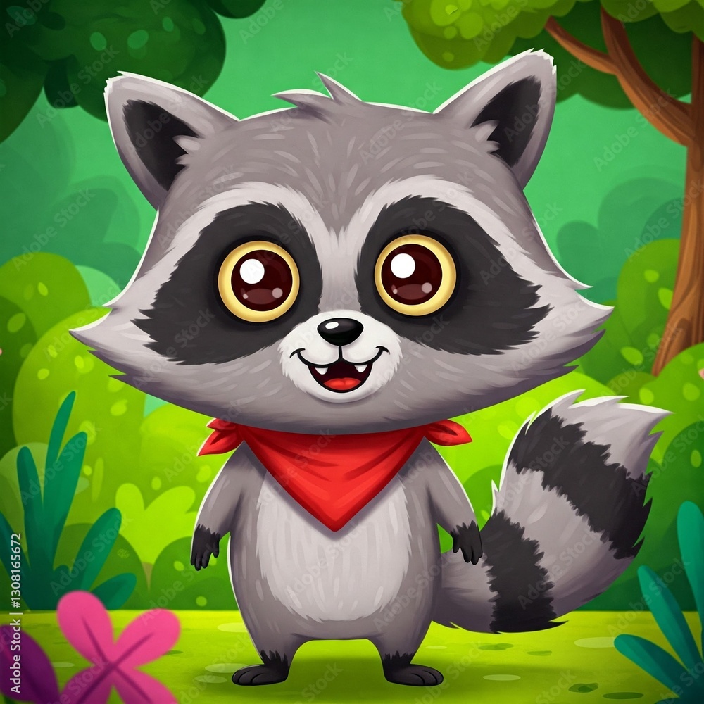 Raccoon in the forest. Raccoon in the forest.