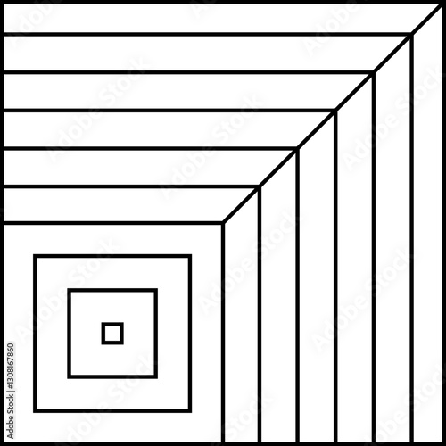 Rectangle Pattern Corner Element Set