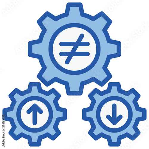 Disparity Blue White Icon