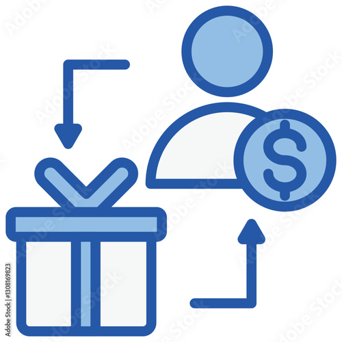 Privilege Blue White Icon