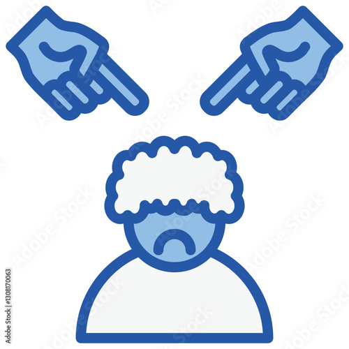 Stigma Blue White Icon
