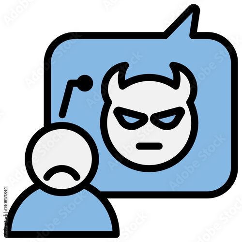Demonization Blue Black Icon