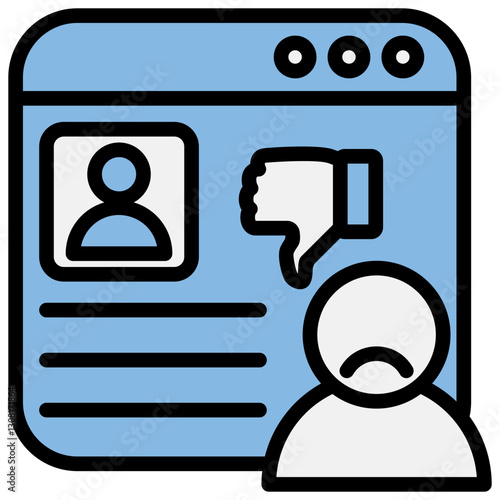 Denigration Blue Black Icon