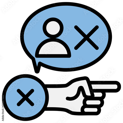 Scapegoating Blue Black Icon