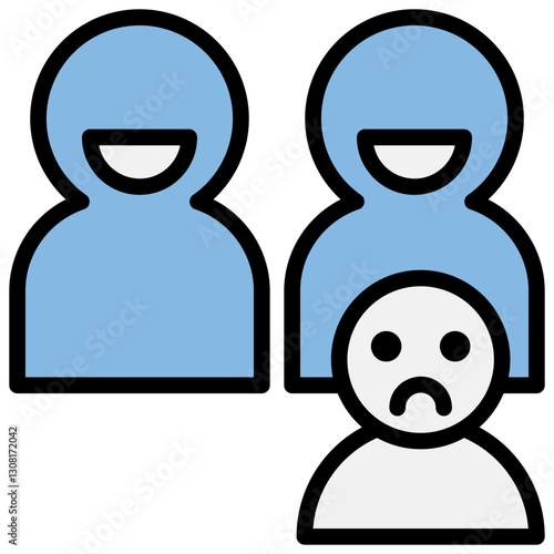 Oppression Blue Black Icon
