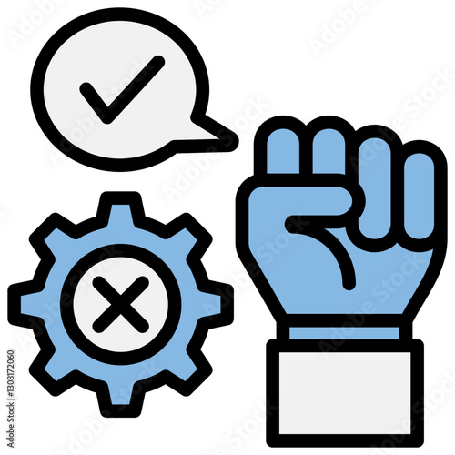 Bigotry Blue Black Icon