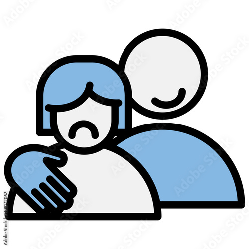 Harassment Blue Black Icon