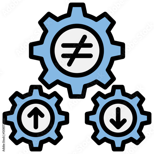 Disparity Blue Black Icon
